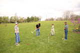 Deluxe 8-Player Wooden Croquet Game Set with Carry Bag or Wooden Holder