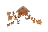 amishtoybox.live Wooden Nativity Manger Scene Set, 14 Pieces