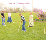 Deluxe 8-Player Wooden Croquet Game Set with Carry Bag or Wooden Holder