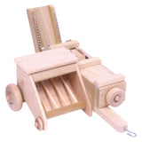 Amish-Made Wooden Hay Baler Toy with Folding Bale Chute