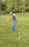 Deluxe 8-Player Wooden Croquet Game Set with Carry Bag or Wooden Holder