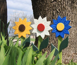Decorative Flower Stake for Outdoor Décor, Amish-Made with Poly Lumber, Sunflower