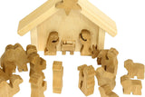 amishtoybox.live Wooden Nativity Manger Scene Set, 14 Pieces