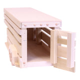 Amish-Made Wooden Toy Pickup and Gooseneck Trailer Set