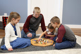 Hand-Painted Oak Wooden Chinese Checkers Board Game, 19" Wide