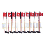 Deluxe Flag Croquet Golf Game Set with Duffel Carry Bag