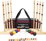 Family Tradition 8-Player Croquet Set with Wooden Maple Mallets