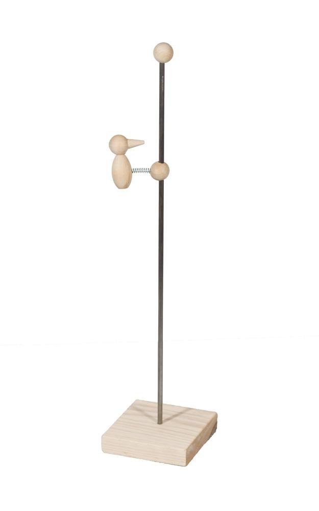 amishtoybox.live Wooden Bouncing Bird Toy, Unfinished