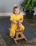 Wooden Rocking Horse Toddler Toy, Solid Pine, Ages 1–3