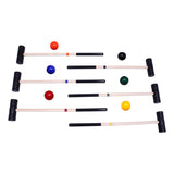 Deluxe Flag Croquet Golf Game Set with Duffel Carry Bag