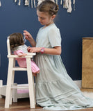 Amish-Made "Rebekah's Collection" Wooden Doll High Chair Toy