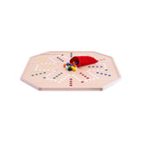 Aggravation and Chinese Checkers Combo Game Board Set, 25" Wide, Maple Wood, with Large 1" Marbles and Dice