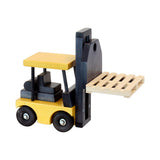 Wooden Forklift Toy With Pallet, Child-Safe Finish, Amish-Made
