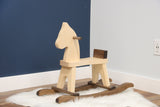 Wooden Rocking Horse Toddler Toy, Solid Pine, Ages 1–3