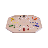 Aggravation and Chinese Checkers Combo Game Board Set, 25" Wide, Maple Wood, with Large 1" Marbles and Dice