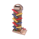 Wooden Marble Launcher Toy with Glass Marbles, Amish-Made