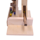 Wooden Marble Launcher Toy with Glass Marbles, Amish-Made