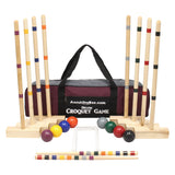 Family Tradition 8-Player Croquet Set with Wooden Maple Mallets