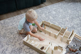 Amish-Made Wooden Folding Stock Yard Farm Toy, Unfinished