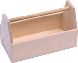 Kid's Play Tool Box Toy Set, 6 Piece Wooden Toy Tool Set, Unfinished