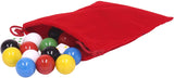 Game Bag of 28 Extra-Large Glass Marbles (1" Diameter) and 6 Dice for Aggravation Game